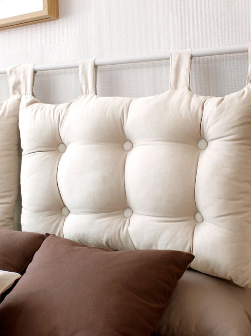 Cojín de cabecera de cama de algodón con patas con botones - Kiabi