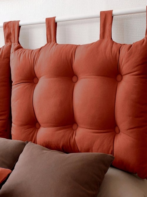 Cojín de cabecera de cama de algodón con patas con botones - Kiabi