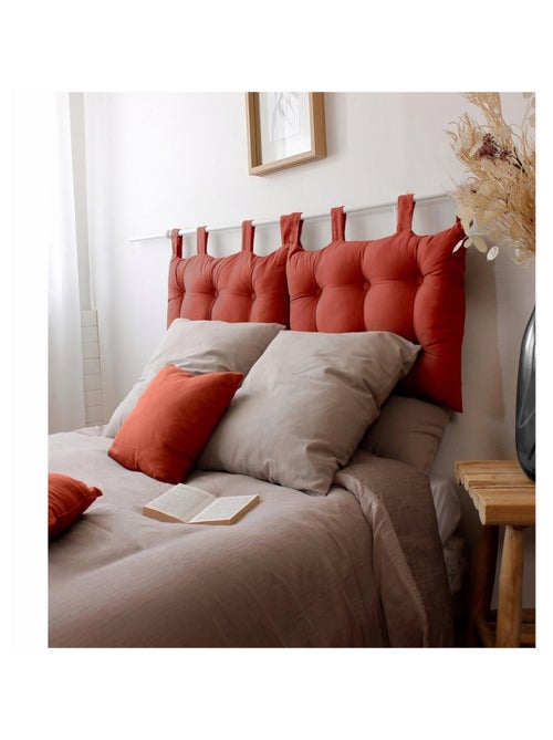 Cojín de cabecera de cama de algodón con patas con botones - Kiabi