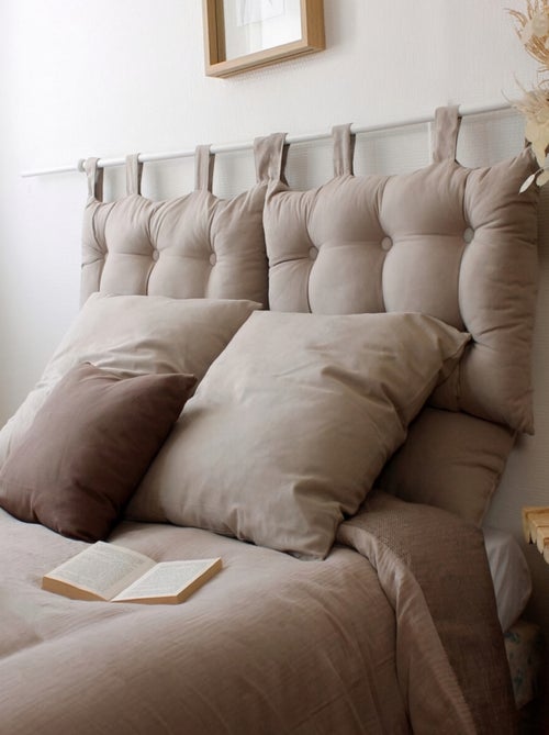 Cojín de cabecera de cama de algodón con patas con botones - Kiabi