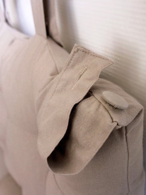 Cojín de cabecera de cama de algodón con patas con botones - Kiabi