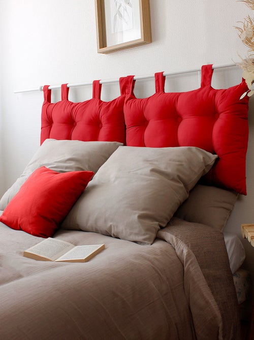 Cojín de cabecera de cama de algodón con patas con botones - Kiabi