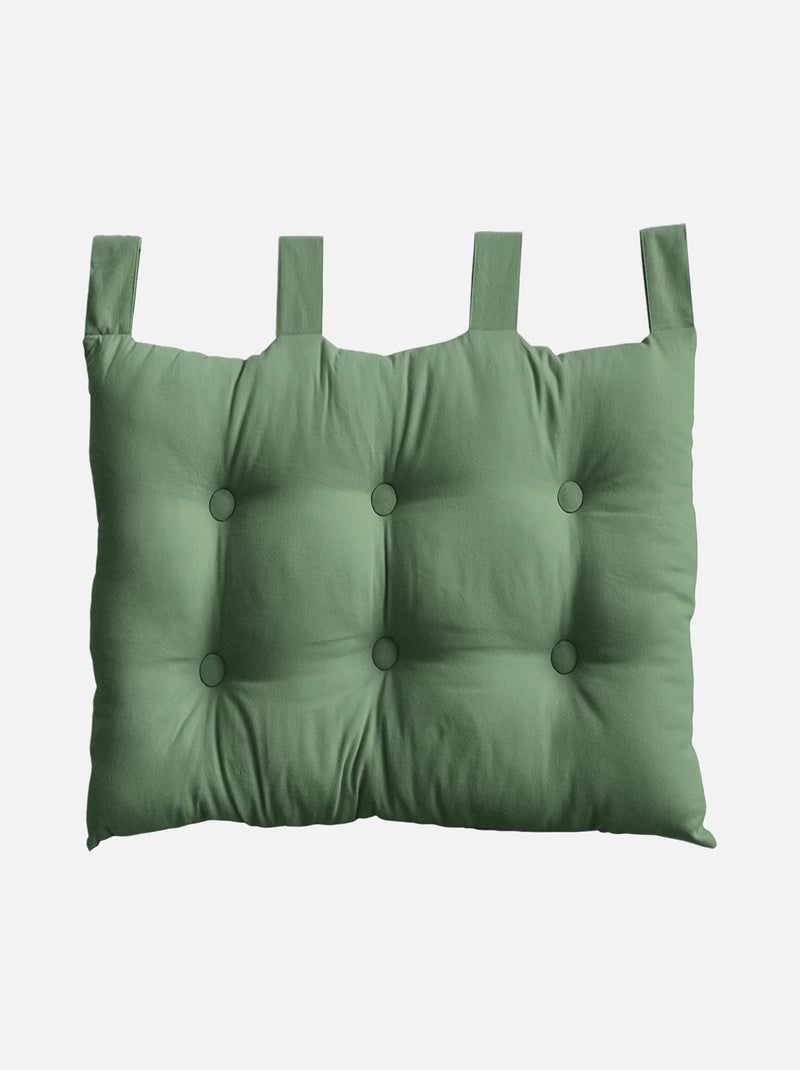 Cojín de cabecero de algodón con lengüetas de botones Verde - Kiabi
