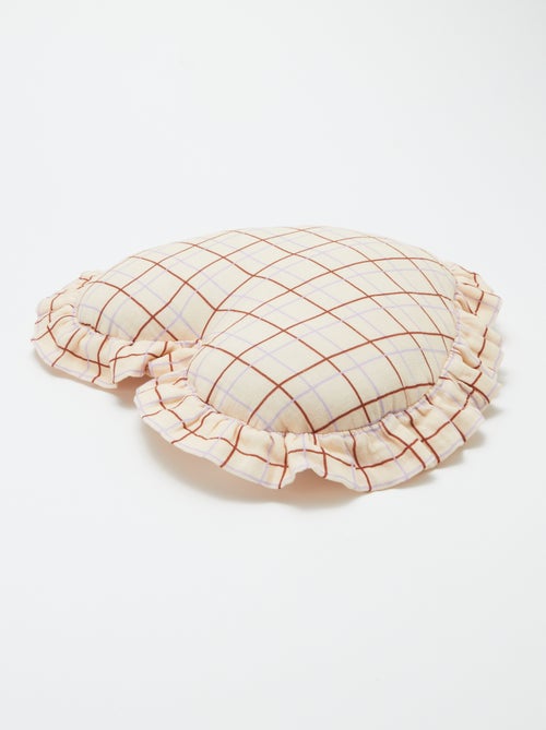 Cojín de corazón de gasa de algodón (50 x 45 cm) - Kiabi