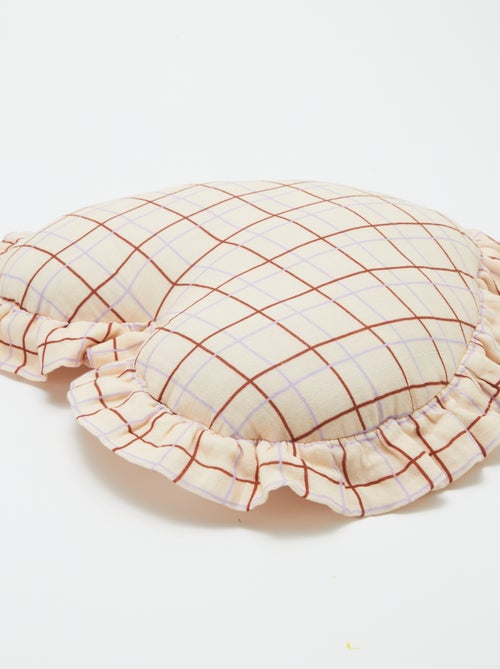 Cojín de corazón de gasa de algodón (50 x 45 cm) - Kiabi