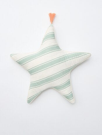 Cojín corazón en gasa de algodón (50 x 45 cm)