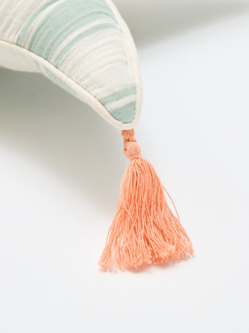 Cojín de corazón de gasa de algodón (50 x 45 cm) - Kiabi