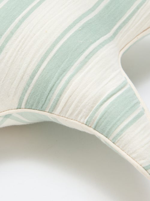 Cojín de corazón de gasa de algodón (50 x 45 cm) - Kiabi