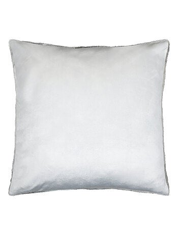 Cojín de cuadros escoceses en piel sintética