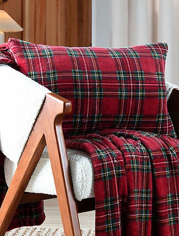 Cojín de cuadros escoceses