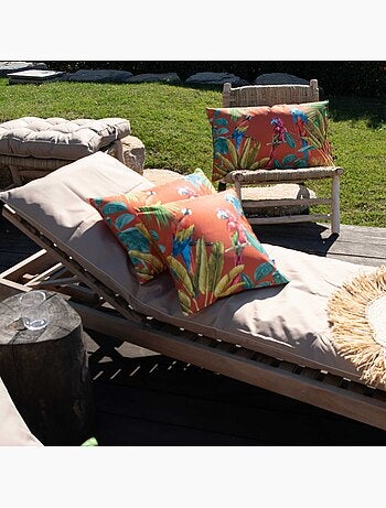 Cojín de exterior con estampado de loros