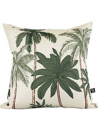 Cojín de exterior impermeable con estampado de palmeras