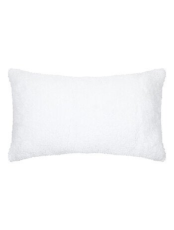 Cojín de forro polar con mensaje bordado "Cosy