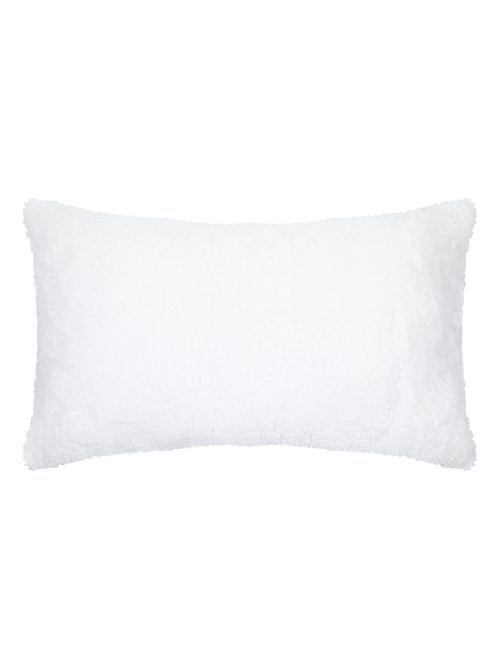 Cojín de forro polar con mensaje bordado "Cosy" - Kiabi Cojín de forro polar con mensaje bordado "Cosy" - Kiabi