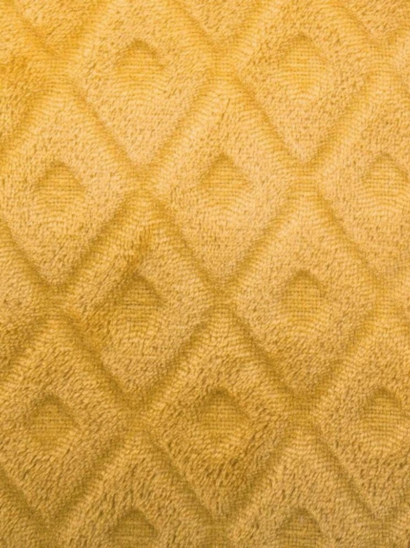 Cojín de franela con efecto 3D Amarillo - Kiabi