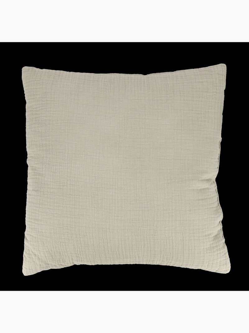 Cojín de gasa de algodón Beige - Kiabi
