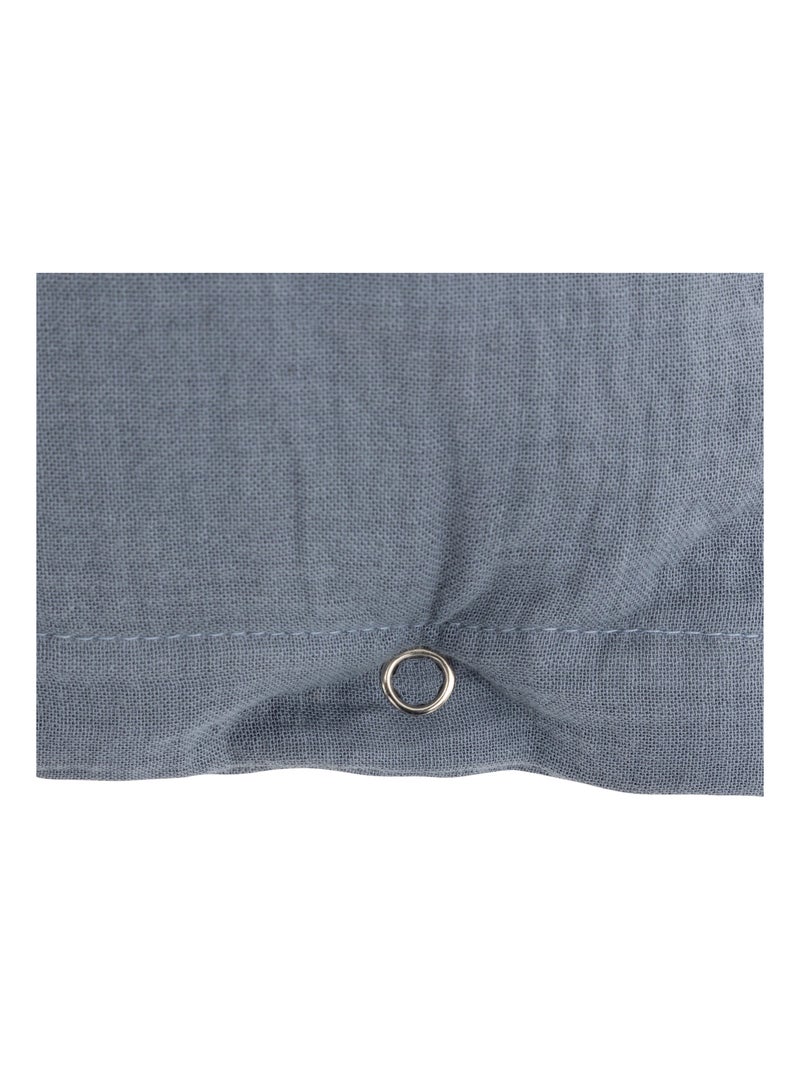 Cojín de gasa de algodón con inscripción Azul - Kiabi