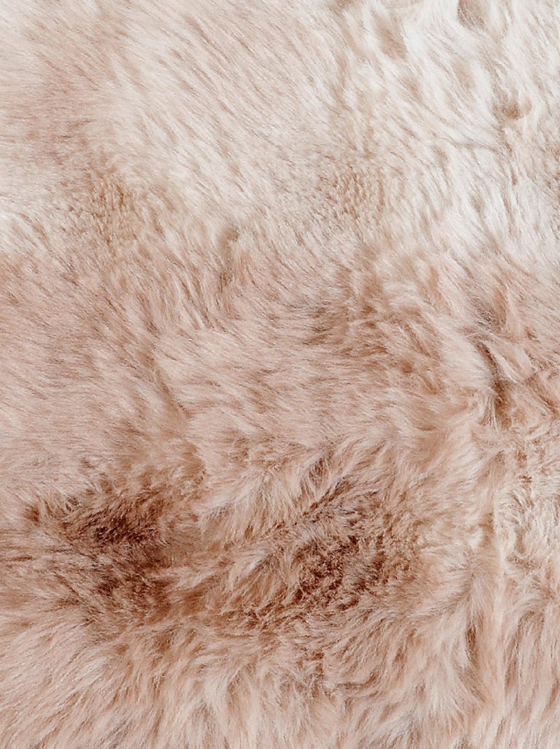 Cojín de imitación de piel suave con efecto degradado Marrón oscuro - Kiabi