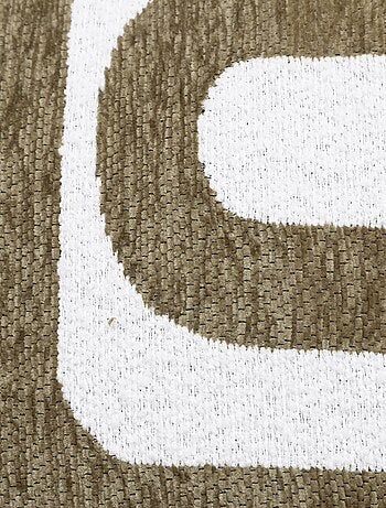 Cojín de jacquard chenille con reverso de terciopelo
