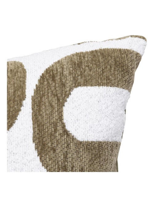 Cojín de jacquard chenille con reverso de terciopelo - Kiabi