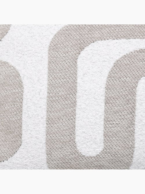 Cojín de jacquard chenille con reverso de terciopelo - Kiabi