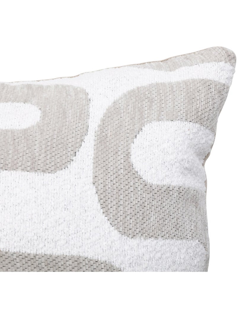 Cojín de jacquard chenille con reverso de terciopelo Verdín - Kiabi