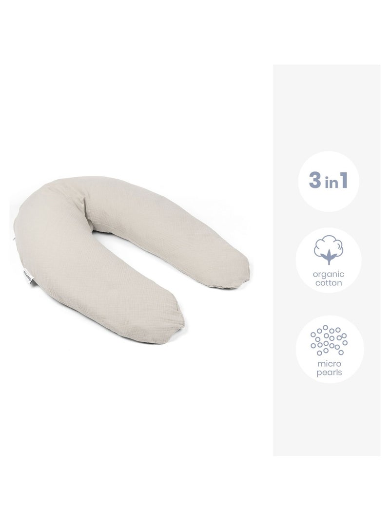 Cojín de lactancia y embarazo Comfy Big Tetra 'Doomoo' Beige - Kiabi
