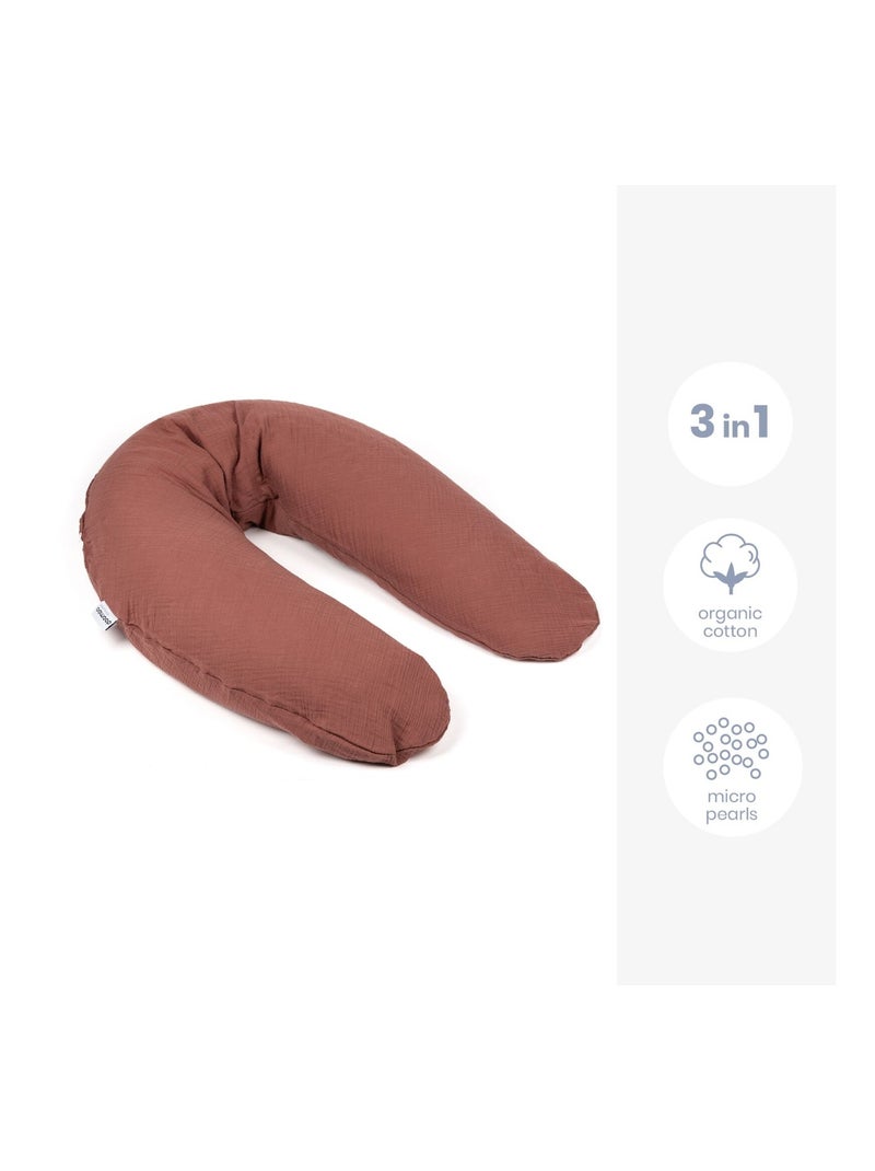 Cojín de lactancia y embarazo Comfy Big Tetra 'Doomoo' Rojo oscuro - Kiabi