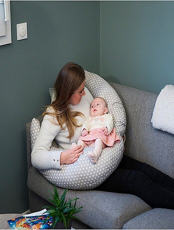 Cojín de lactancia y embarazo Thermobaby estrellas algodón OEKO-TEX