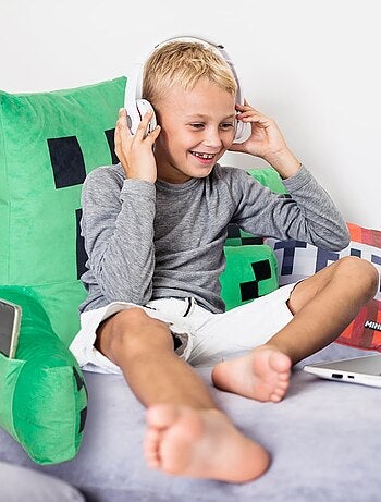 Cojín de lectura Creeper con respaldo alto y reposabrazos 'Roba' - Minecraft