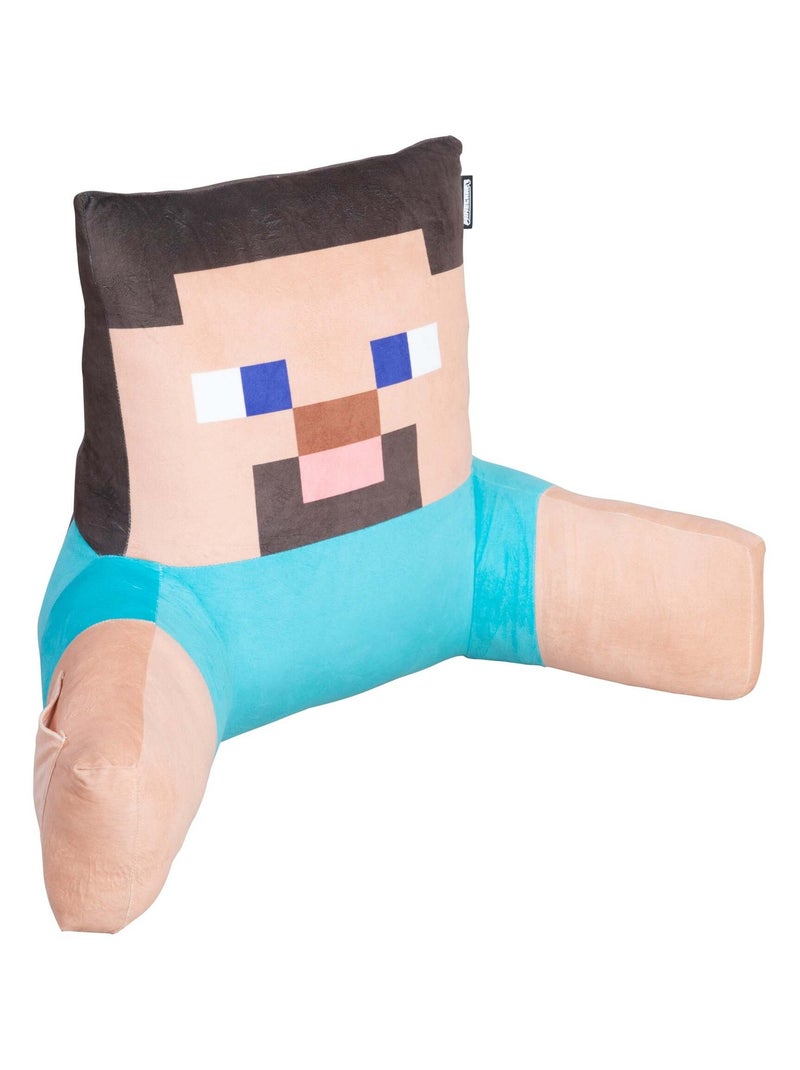 Cojín de lectura Steve con respaldo alto y reposabrazos 'Roba' - Minecraft Azul beige - Kiabi