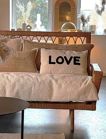 Cojín de lona "Love
