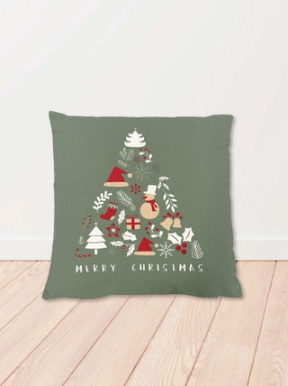 Cojín de Navidad 'Árbol Merry Christmas'