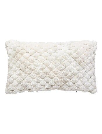 Cojín de piel sintética Inuit efecto tie and dye