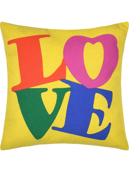 Cojín de polialgodón estampado LOVE - Kiabi