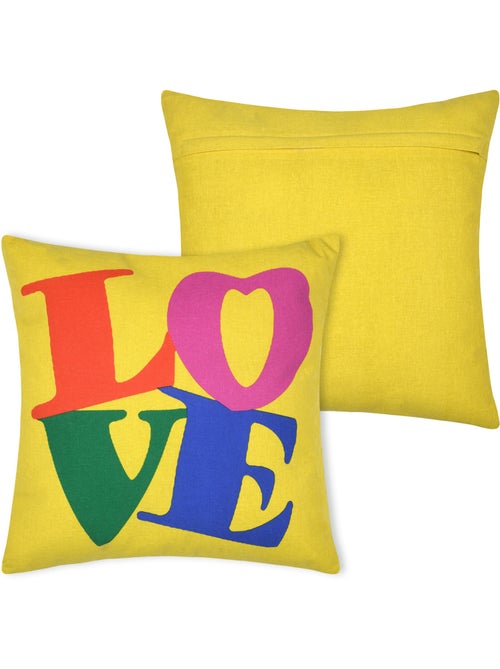 Cojín de polialgodón estampado LOVE - Kiabi