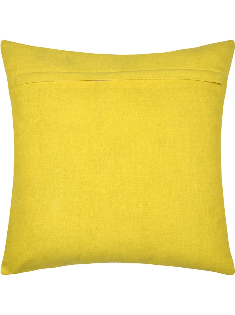 Cojín de polialgodón estampado LOVE Amarillo - Kiabi