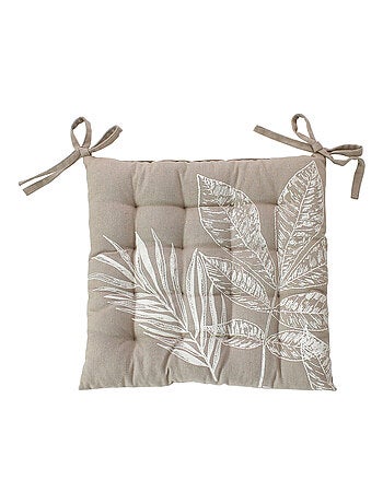 Cojín de silla acolchado con estampado natural