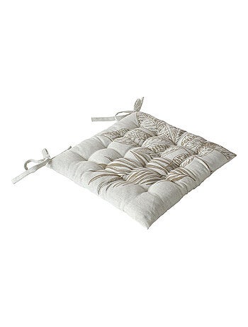 Cojín de silla acolchado con estampado natural