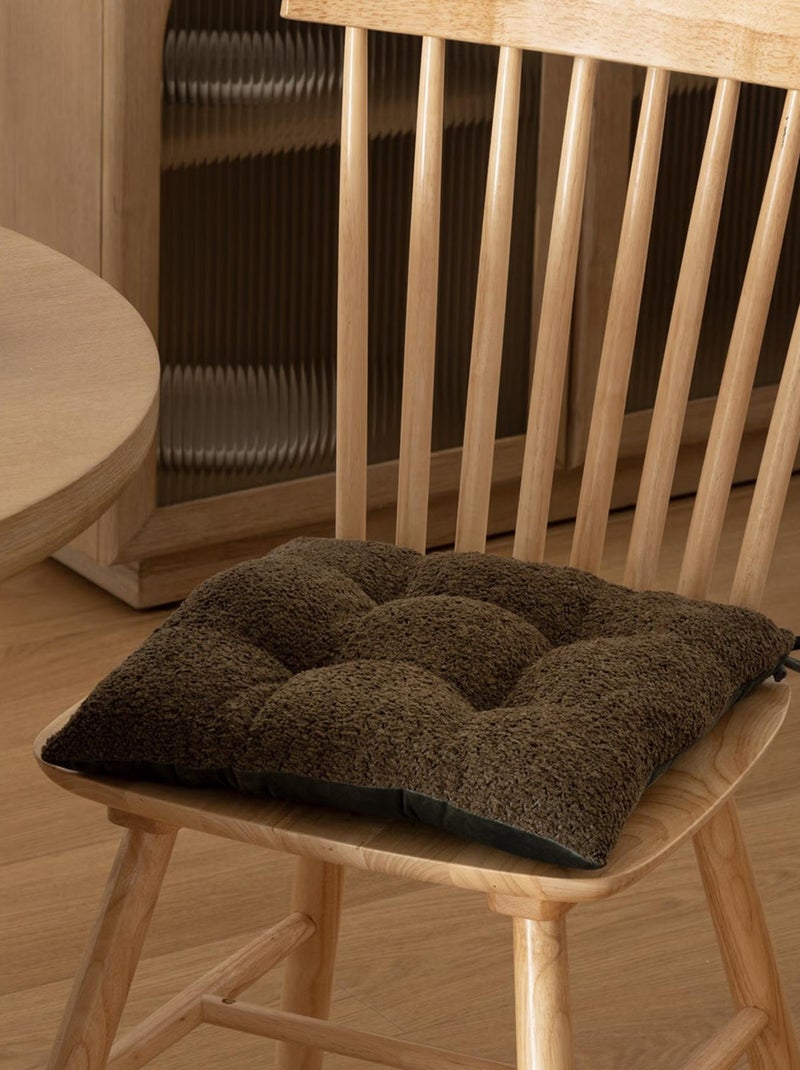 Cojín de silla bouclé Caqui - Kiabi