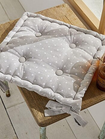Cojín de silla con estampado de lunares