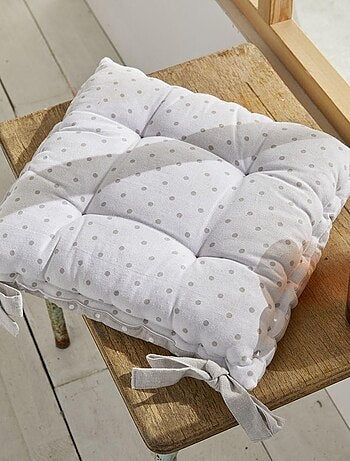 Cojín de silla con estampado de lunares