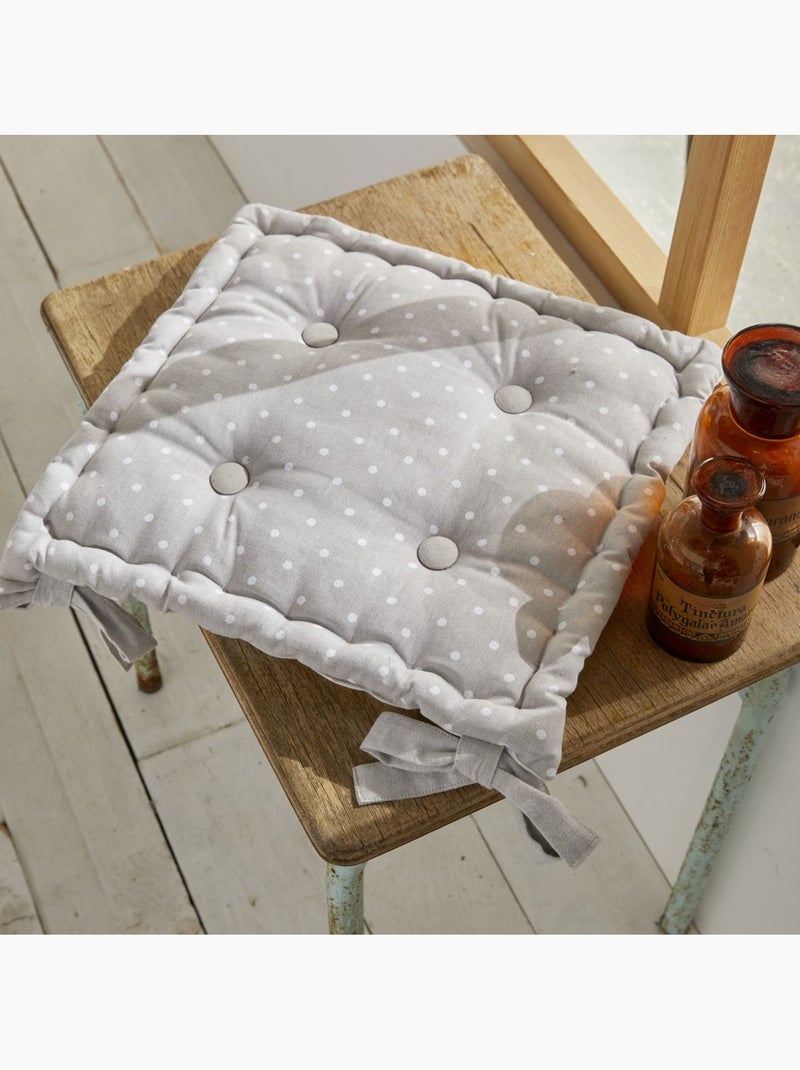 Cojín de silla con estampado de lunares Gris claro - Kiabi