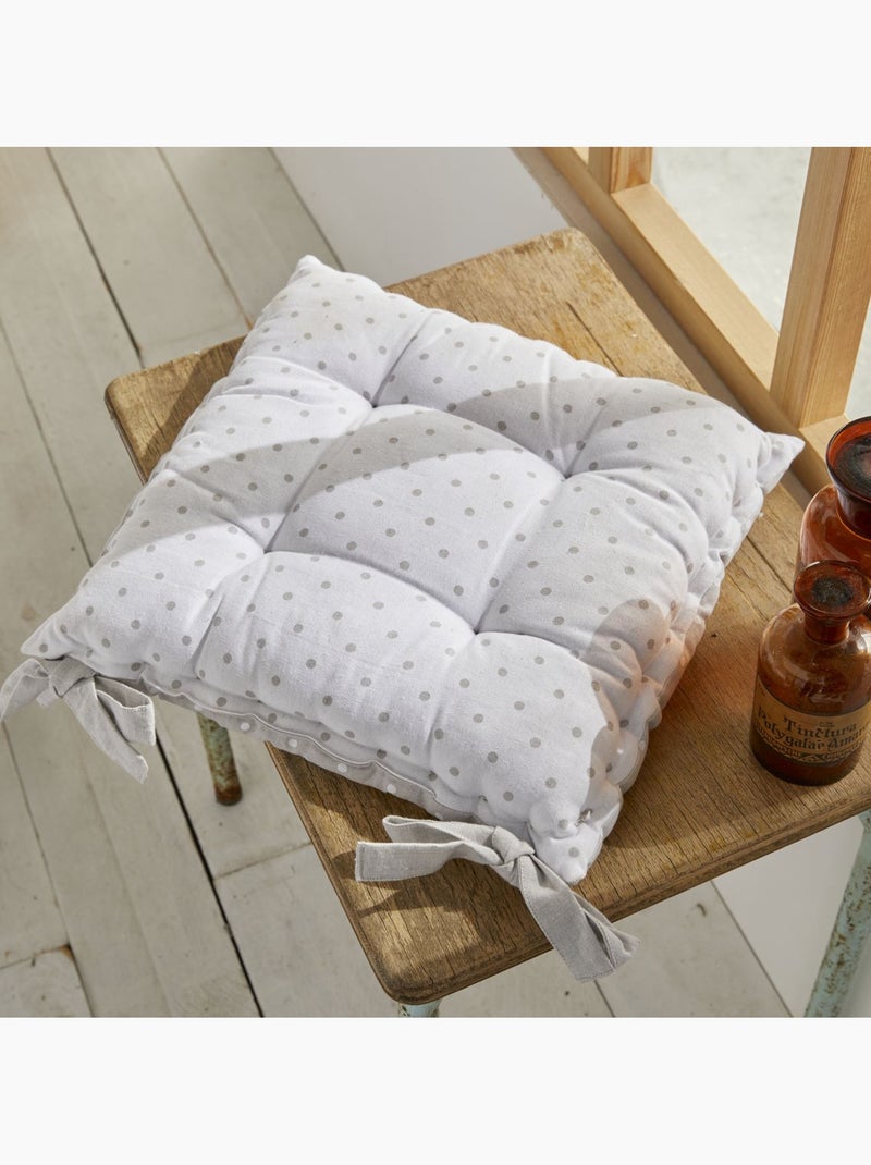 Cojín de silla con estampado de lunares Gris claro - Kiabi