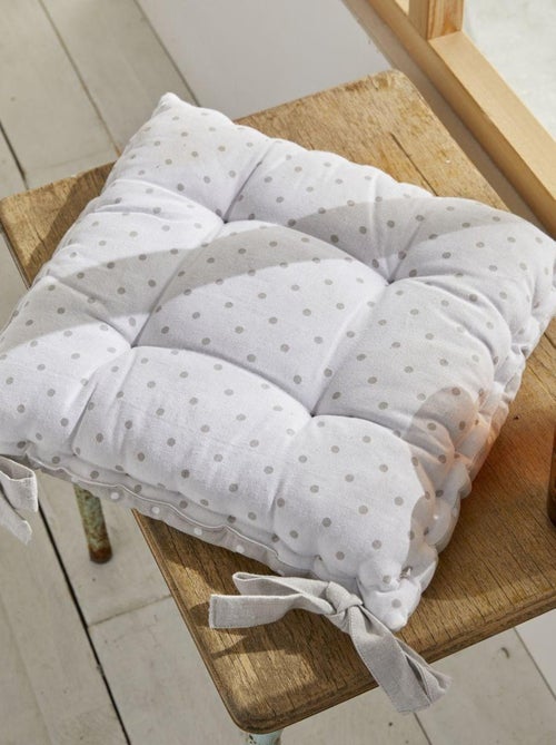 Cojín de silla con estampado de lunares - Kiabi