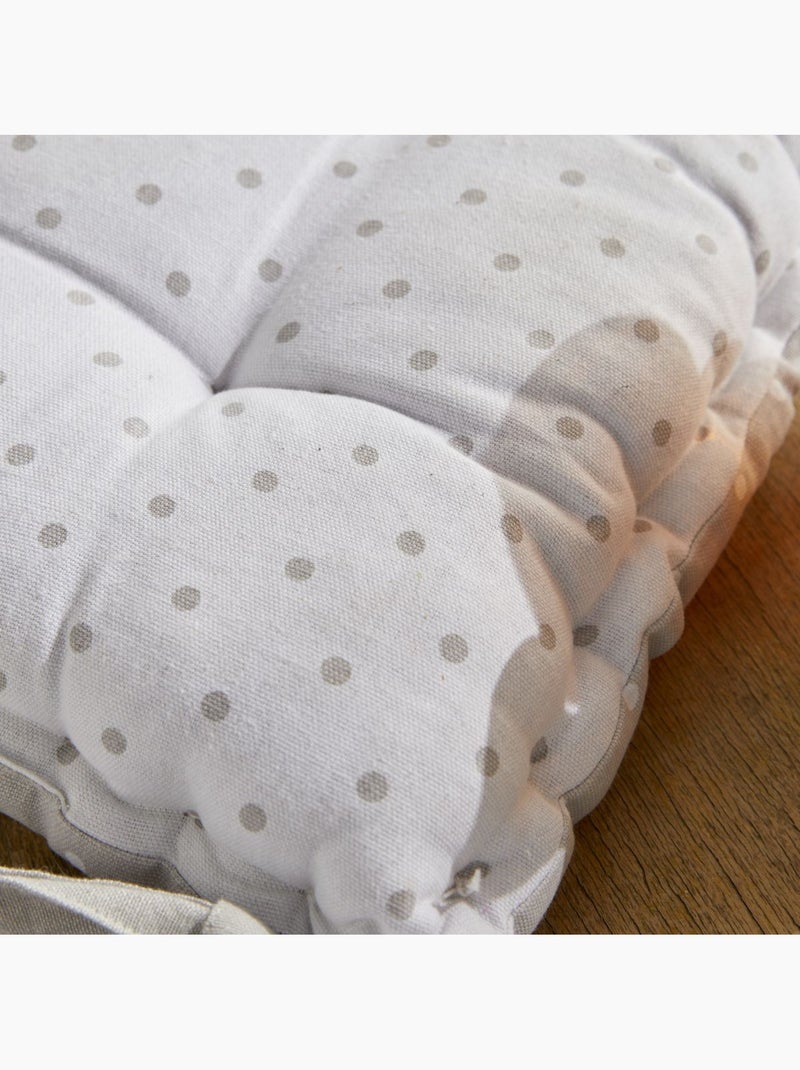 Cojín de silla con estampado de lunares Gris claro - Kiabi