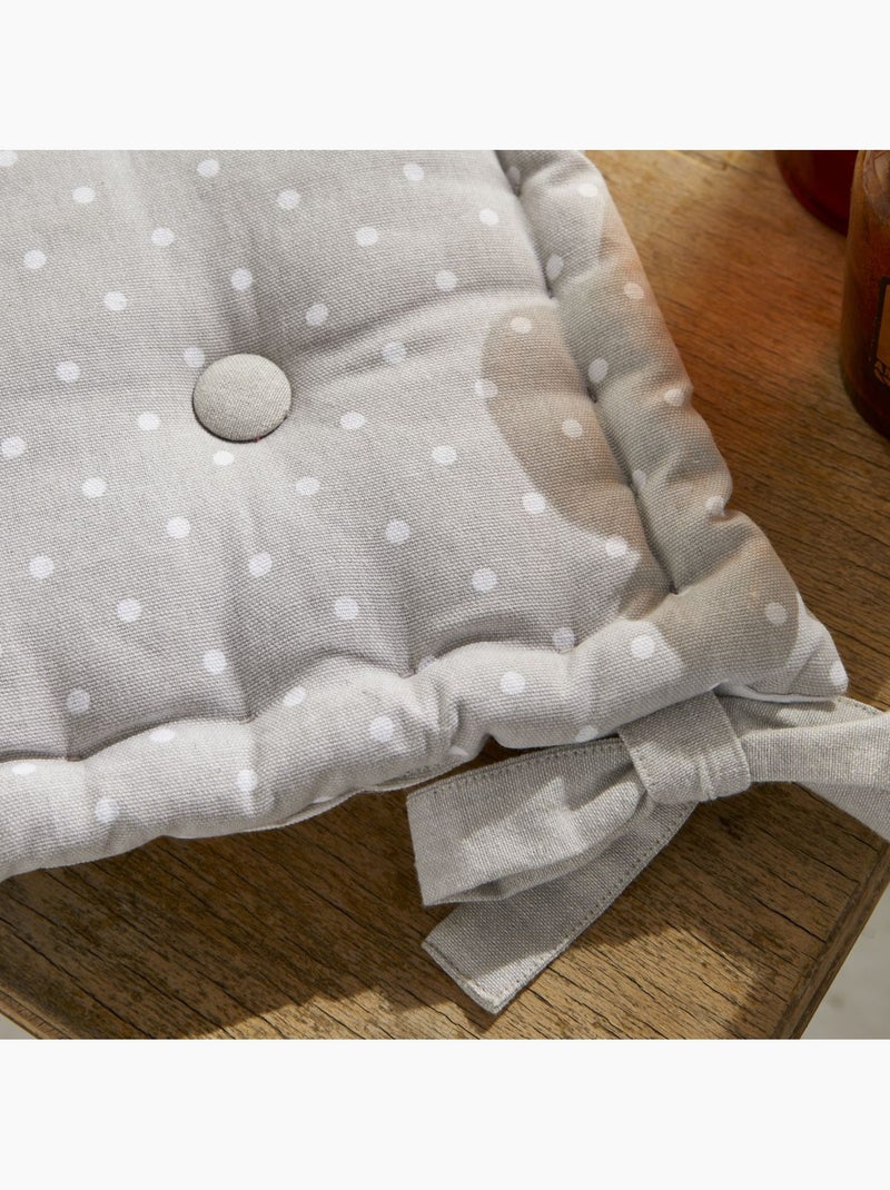 Cojín de silla con estampado de lunares Gris claro - Kiabi