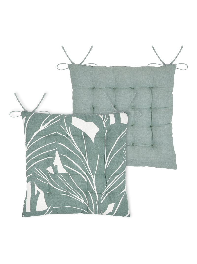 Cojín de silla con estampado floral Verde - Kiabi
