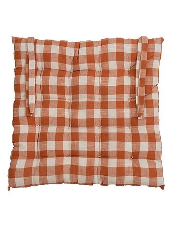Cojín de silla con estampado vichy