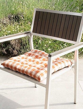 Cojín de silla con estampado vichy